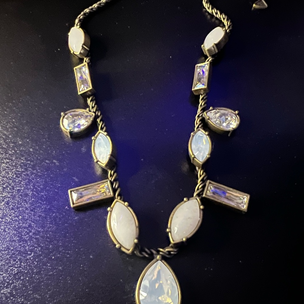 Elegant Silpada Necklace With Moonstones and Crystals